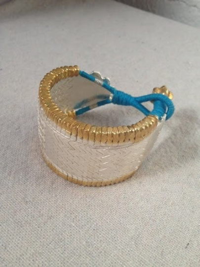 Silver &amp; Gold Paunchi Arm Bracelet