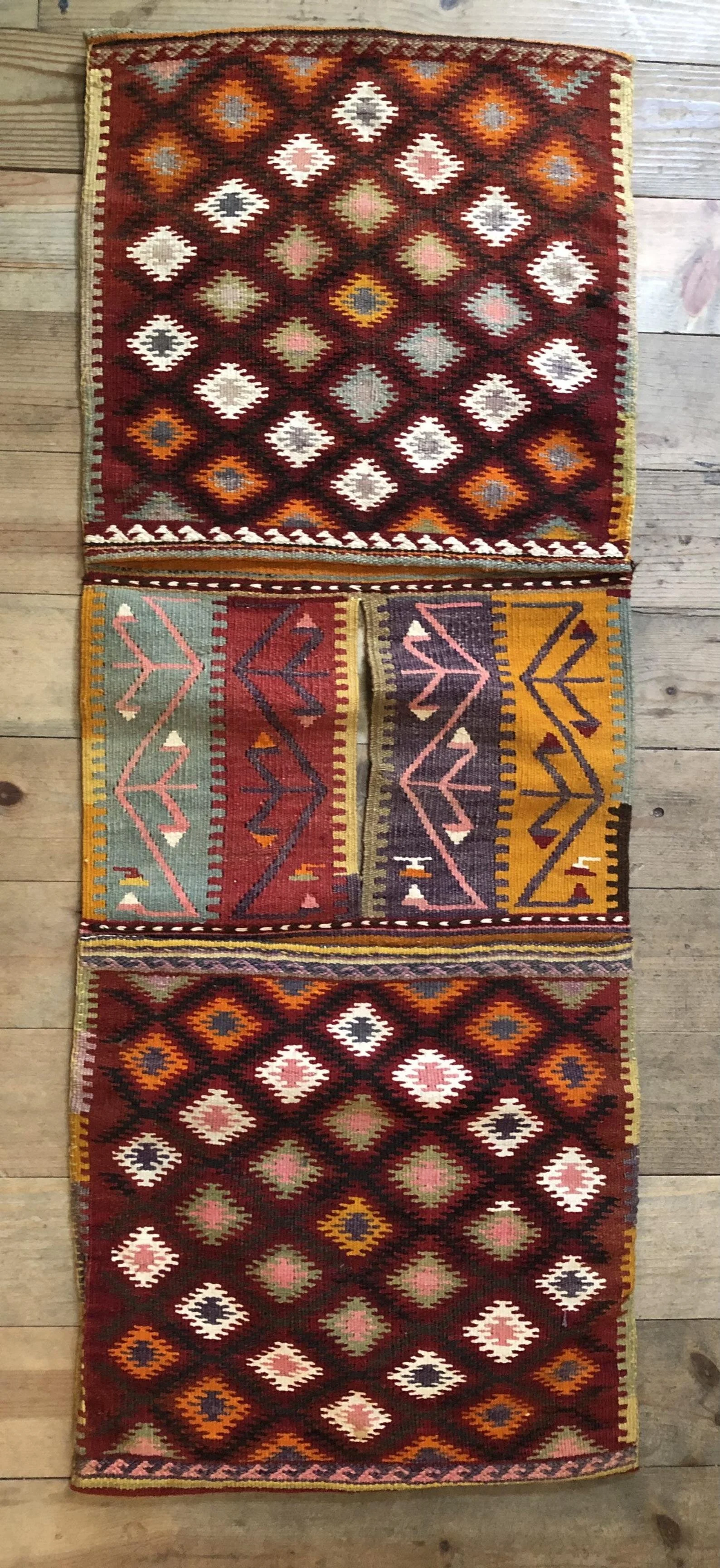 Vintage Moroccan Hand-woven Camel Back Bag