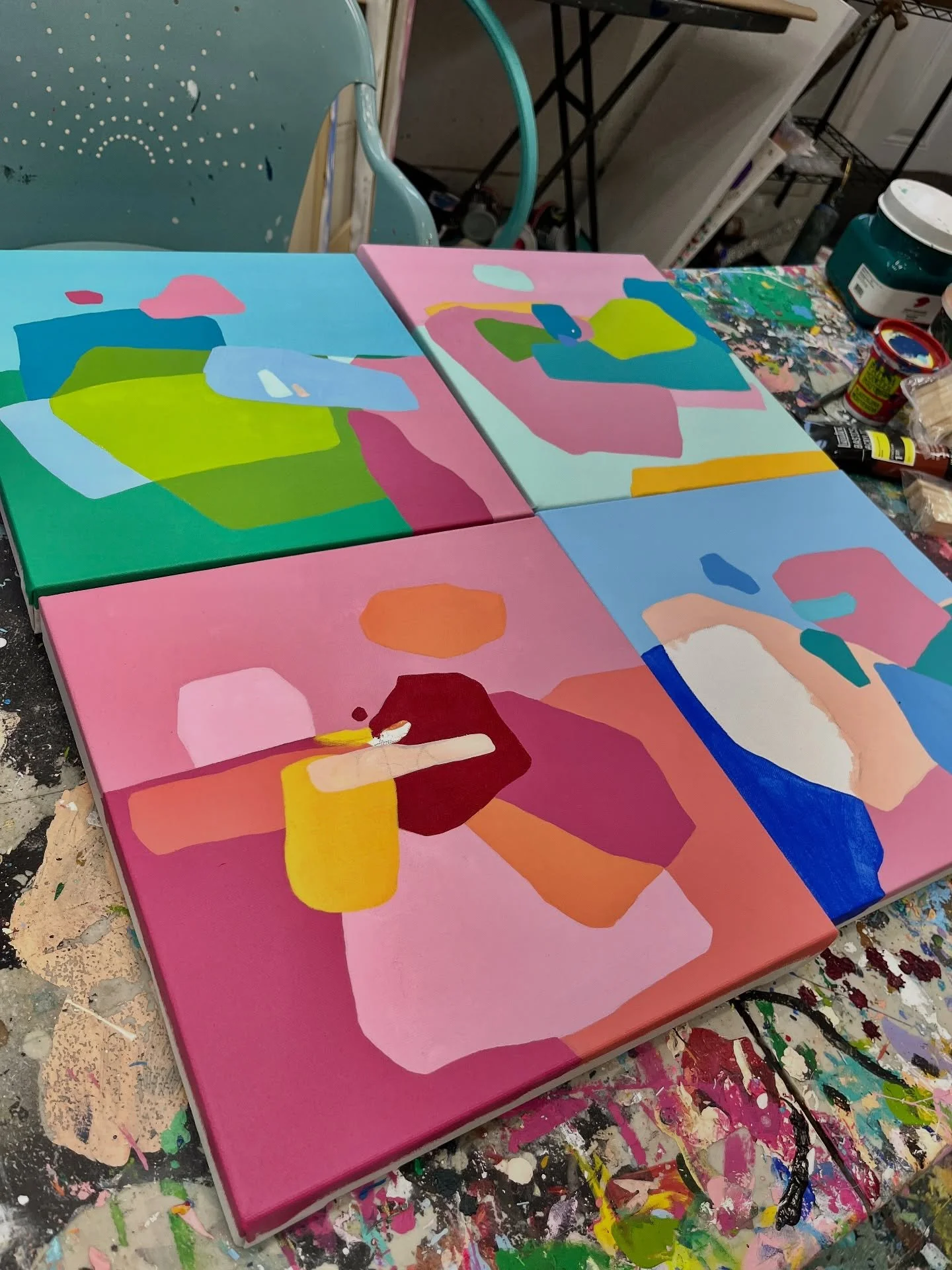 These cuties are almost done and will soon be headed to LA at @artspaceware 🤗