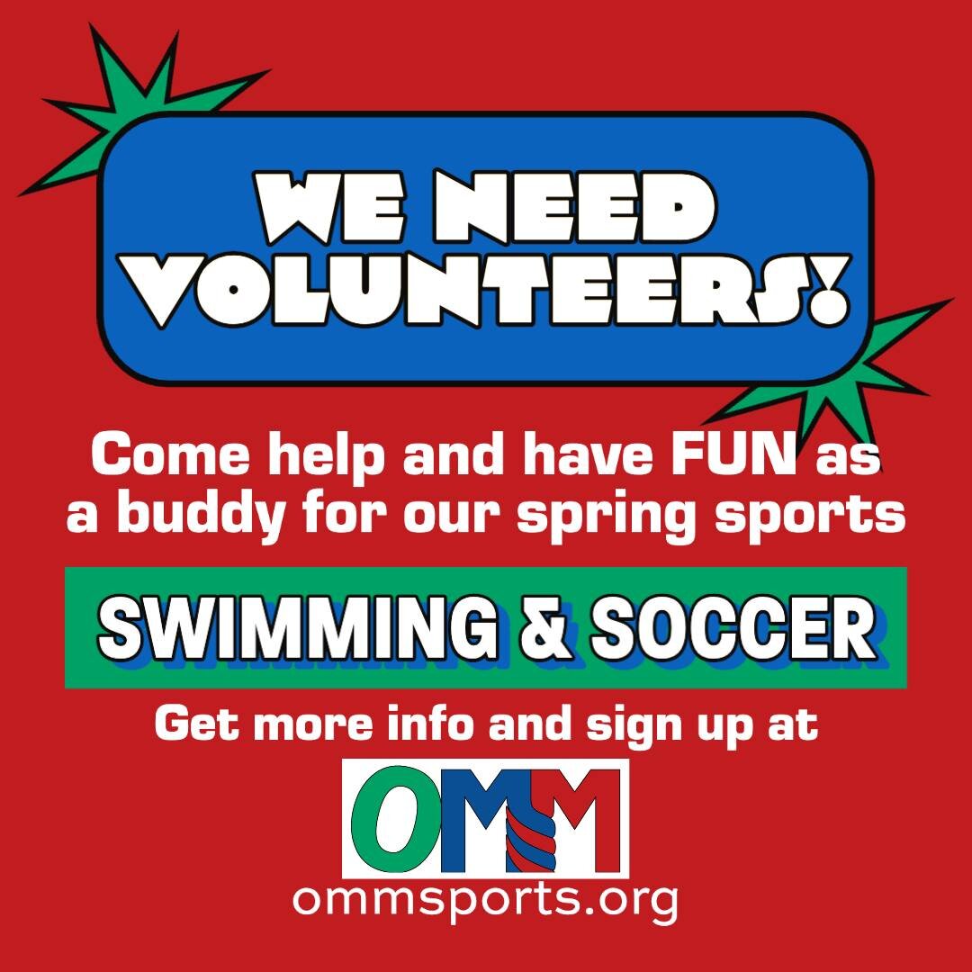 Next week swimming and soccer start but we NEED volunteers!! Please consider donating your time to help our friends with disabilities play in these fun sports. The commitment is only 1 hour per week across a 5 week season. Swimming starts next Wednes