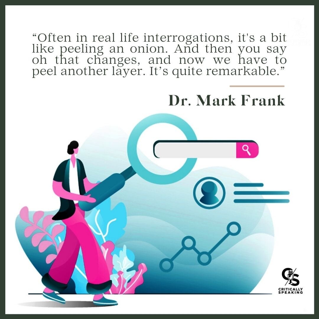 Can you tell when someone is lying to you? In this week's episode, Dr. Mark Frank talks about reading people to detect deception. Link in bio.