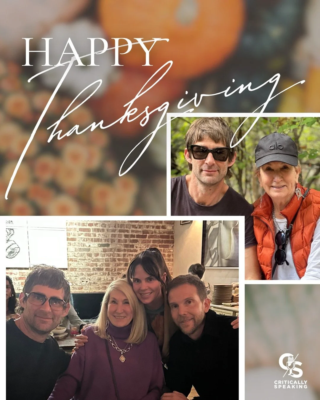 Thanksgiving reminds me what matters most: connection.

The conversations around the table. The stories we share. The people who show up, year after year.

Feeling grateful for family, chosen and given. Wishing you all a happy Thanksgiving filled wit