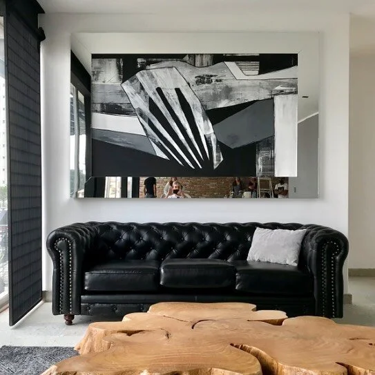 🖤en su nueva casa 🖤 #blackandwhite #blackandwhiteart #blackandwhitepainting #arteblancoynegro #pinturaenblancoynegro #blancoynegro #interiorismoblancoynegro #interiorismo #blackandwhitedecor #blackandwhitedecorinspo #blackandwhite #blancoynegro #ar