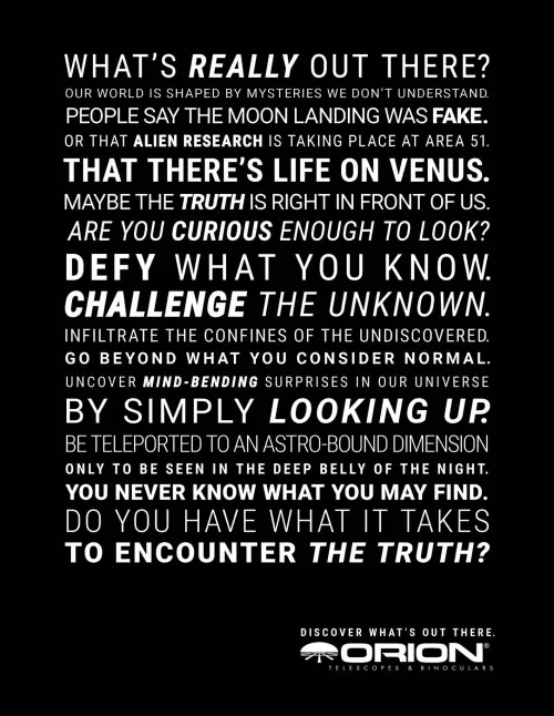Orion Telescopes- What's Really Out There