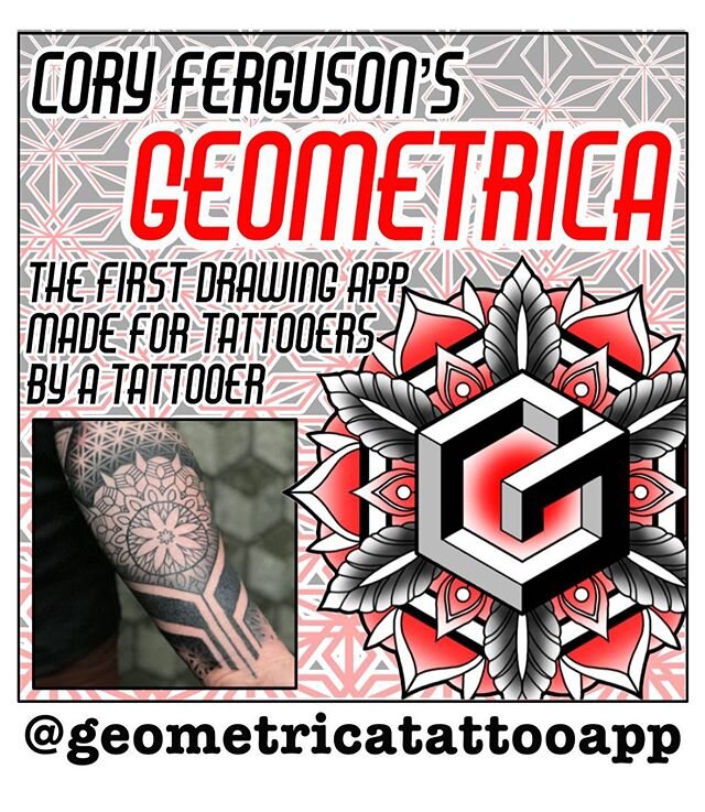 Free @geometricatattooapp demonstration/ follow-along seminar at the @virtualtattoogathering starts in 20 minutes!  Hope to see you there