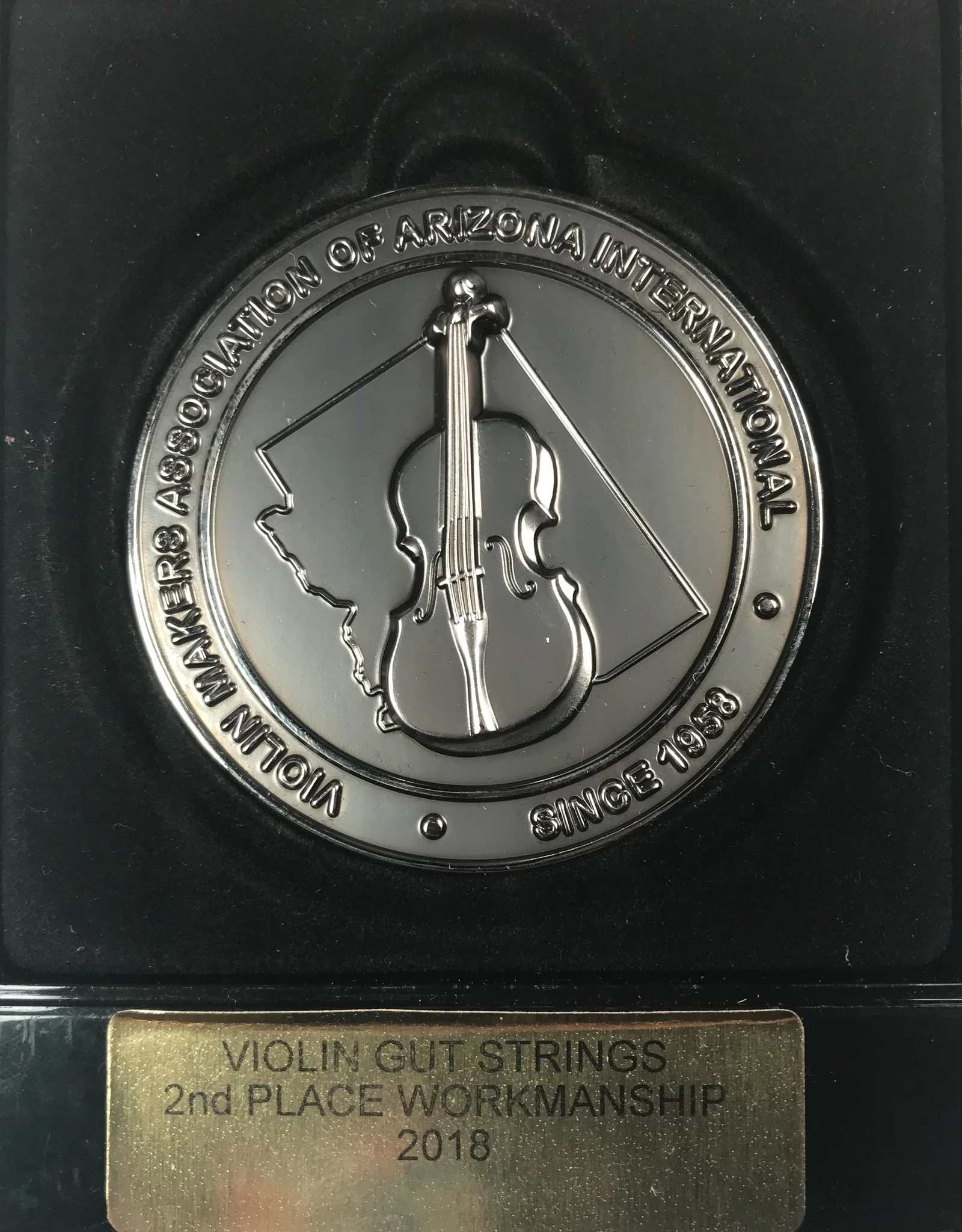 2018 VMAAI Workmanship and Varnish Silver Medal