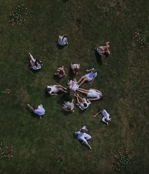  Dancers from the Monarch Conservatory of Arts enact Spring in Eternal Harvest.   