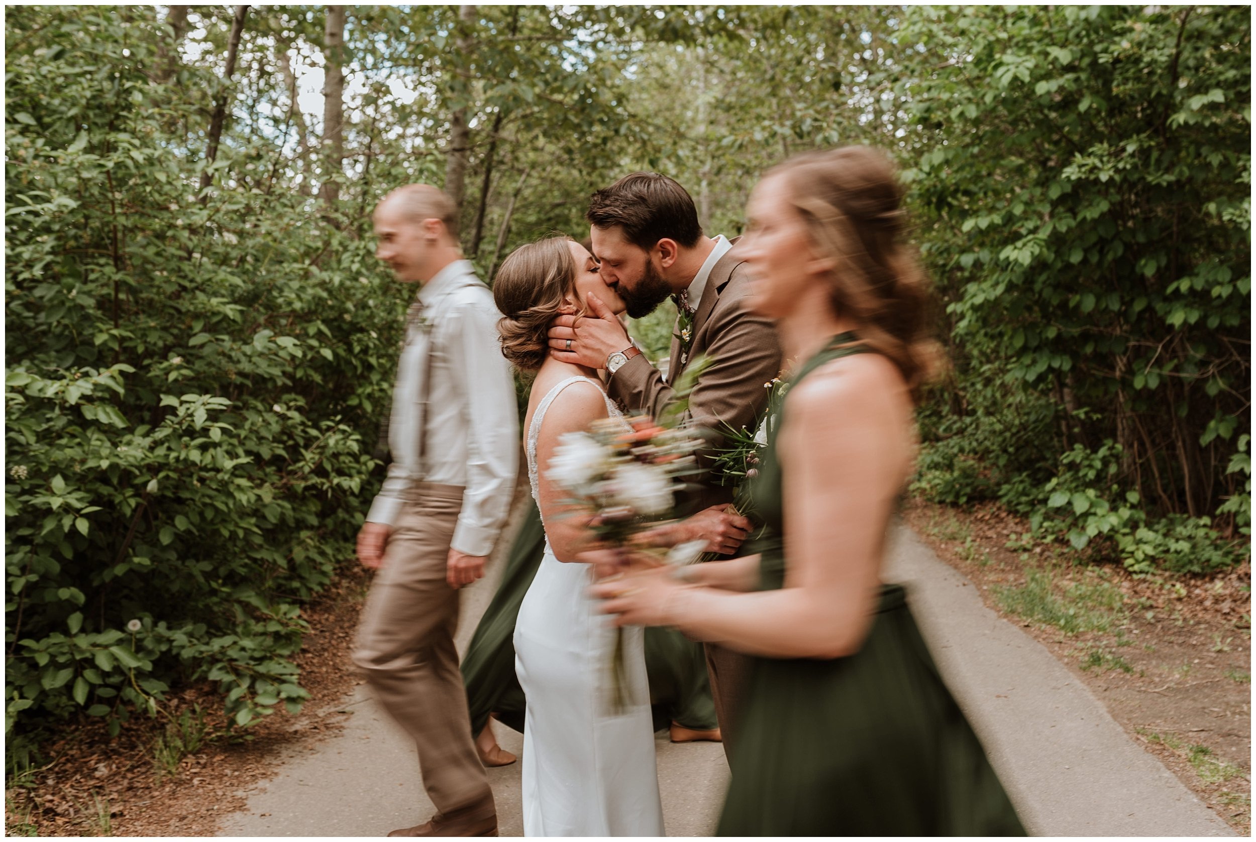 Motion blur wedding photo