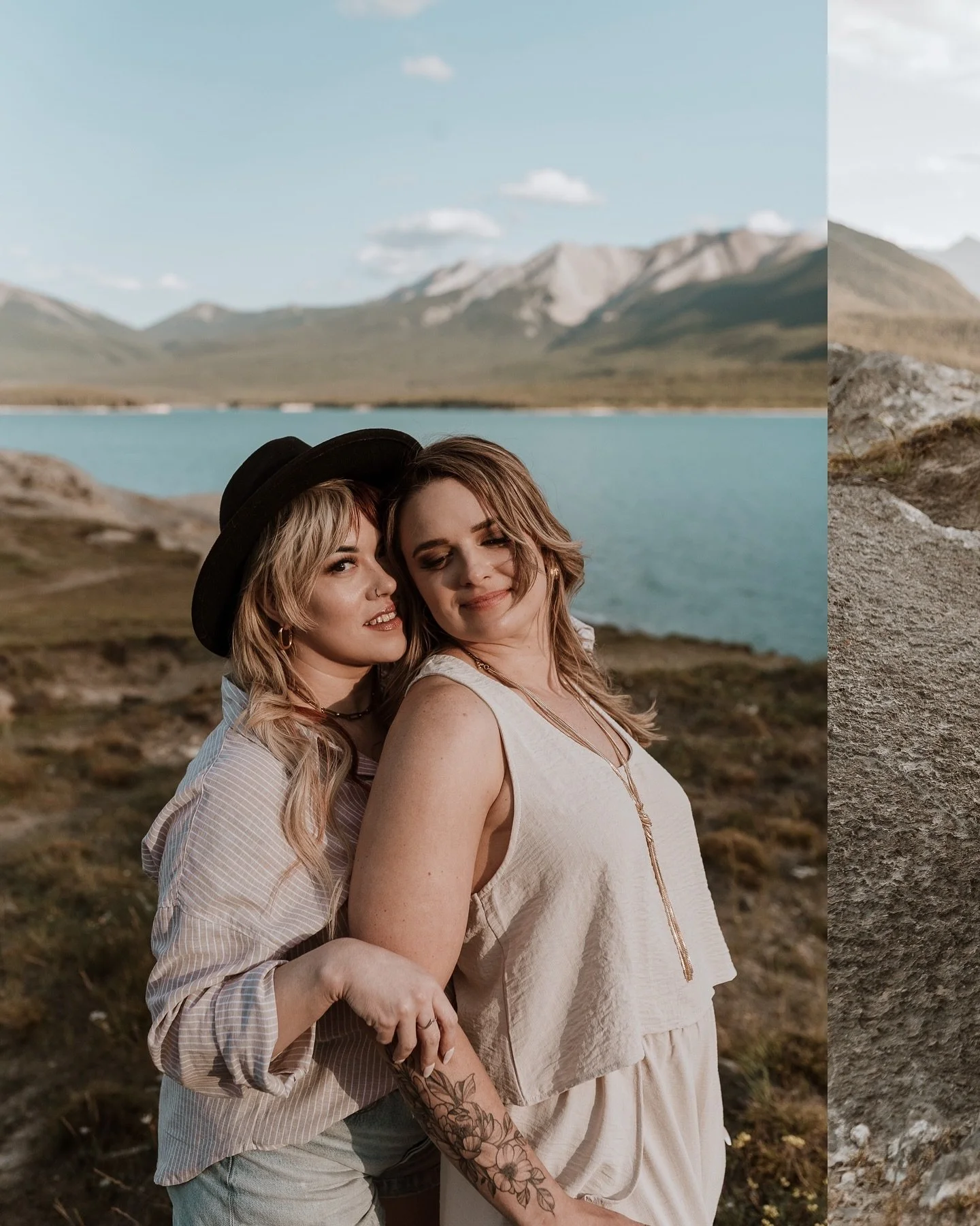 Obsessed with Jessica and Kim&rsquo;s engagement session in the mountains. These two babes were amazing to photograph together ✨🤍 can&rsquo;t wait for your wedding.