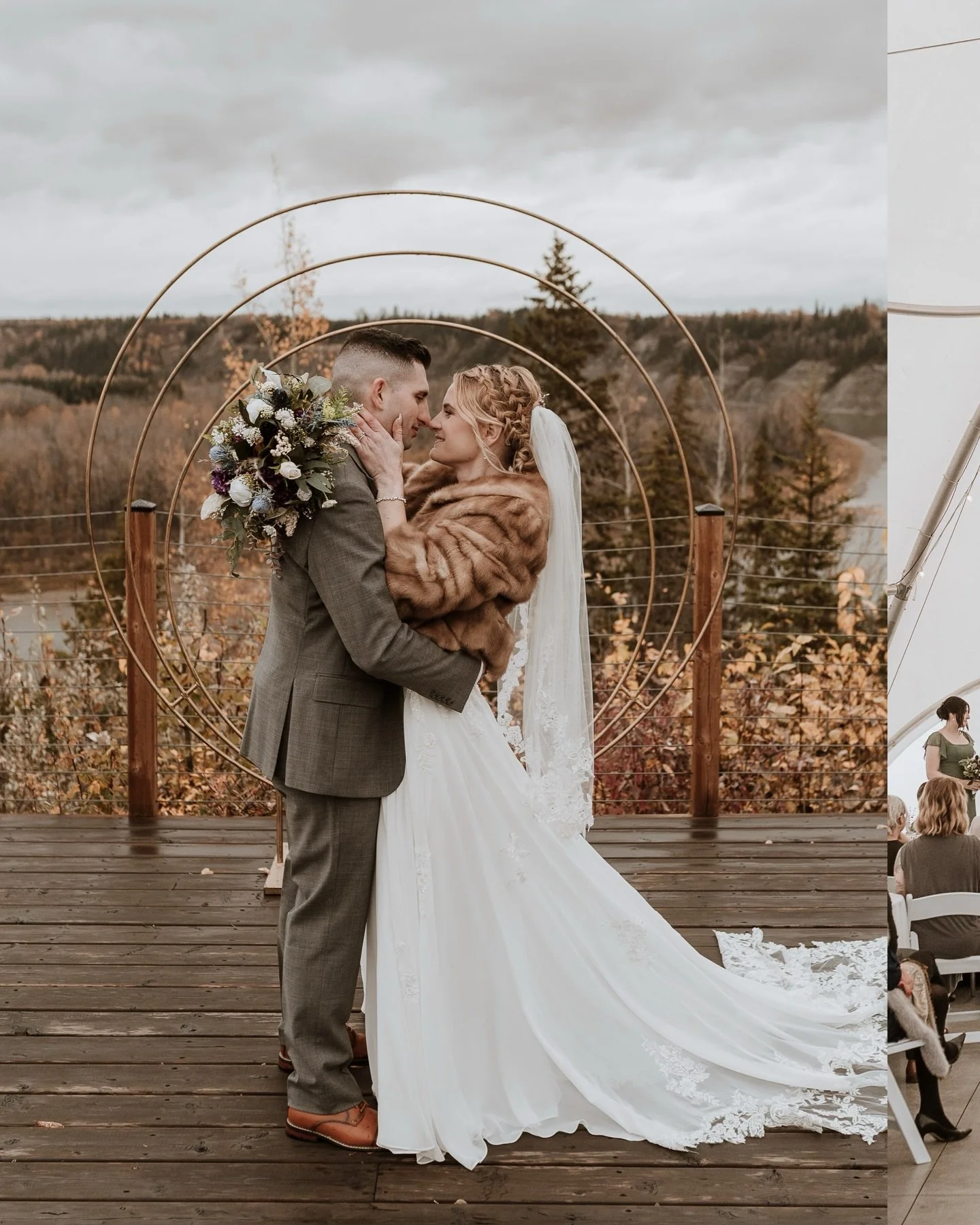 Rainy vows and a groom carried down the aisle by his groomsmen for laughs. The rain stopped long enough for us to pop out for photos. Kate &amp; Jacob&rsquo;s day at Rivers Edge was full of love, laughter, and perfect unexpected moments.
Venue @river