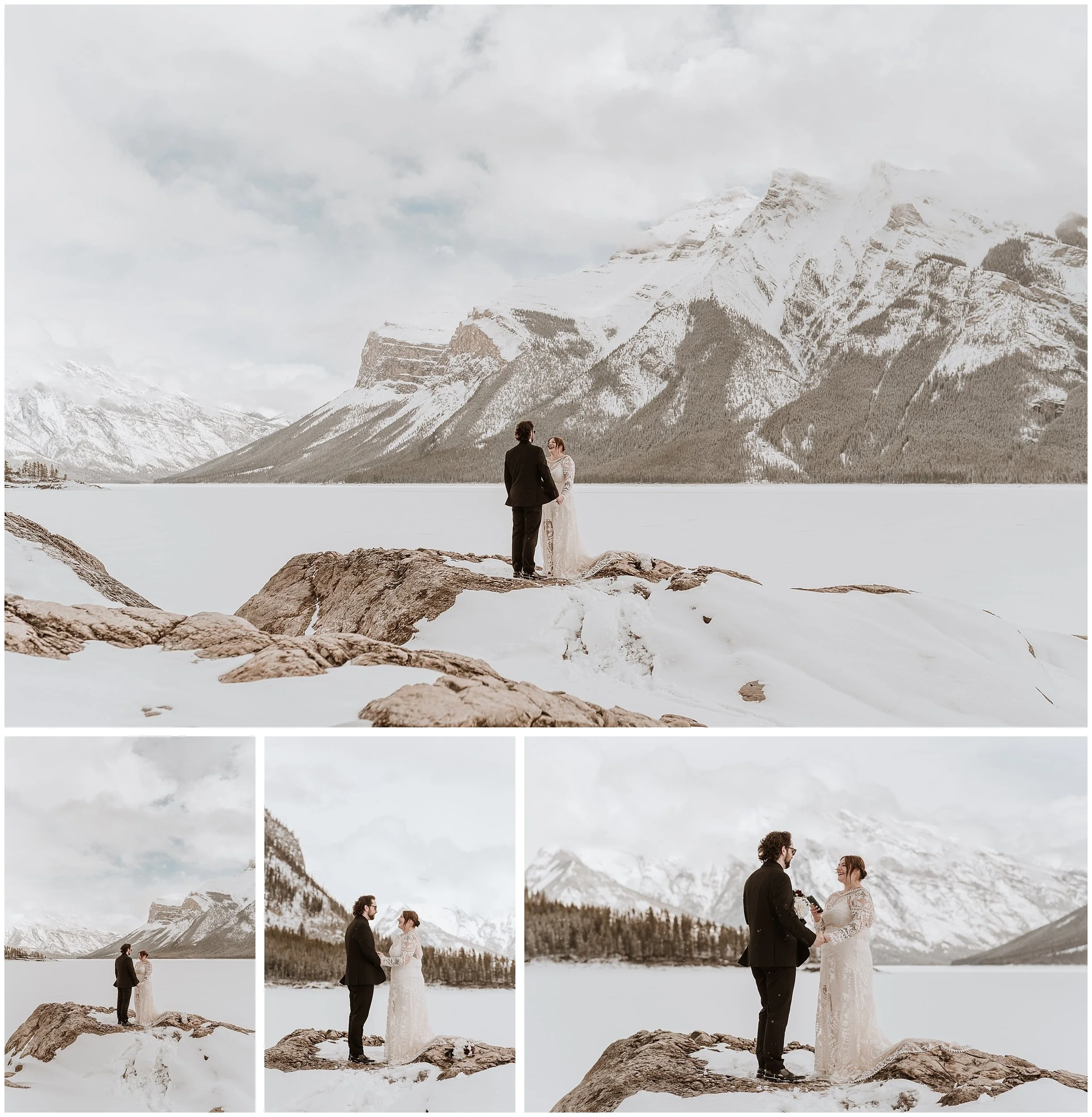 Snowy Winter Wedding Canmore