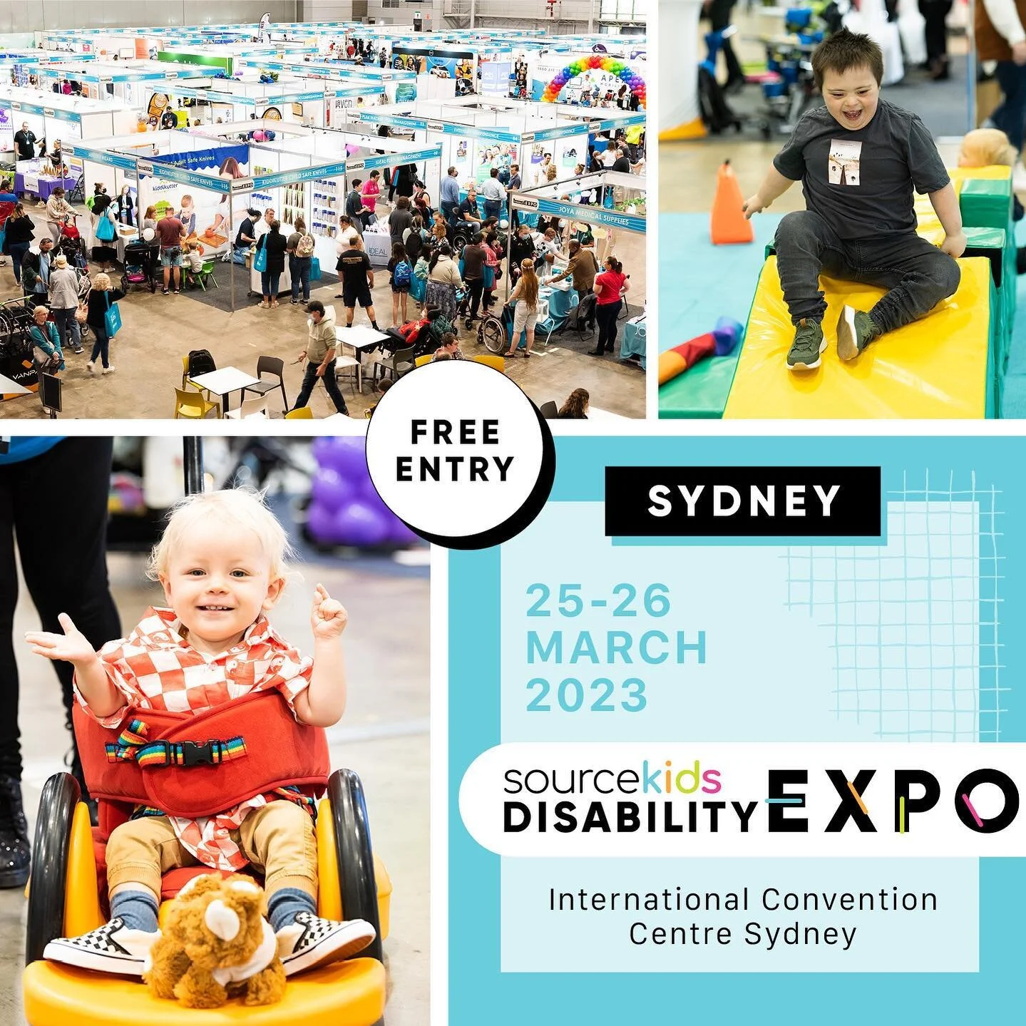 Come and see us at the Source Kids Disability Expo on March 25-26 at Sydney International Convention Centre (ICC). 
There will be over 130 businesses showcasing their products and services so register now for your FREE ticket to attend: Register - S