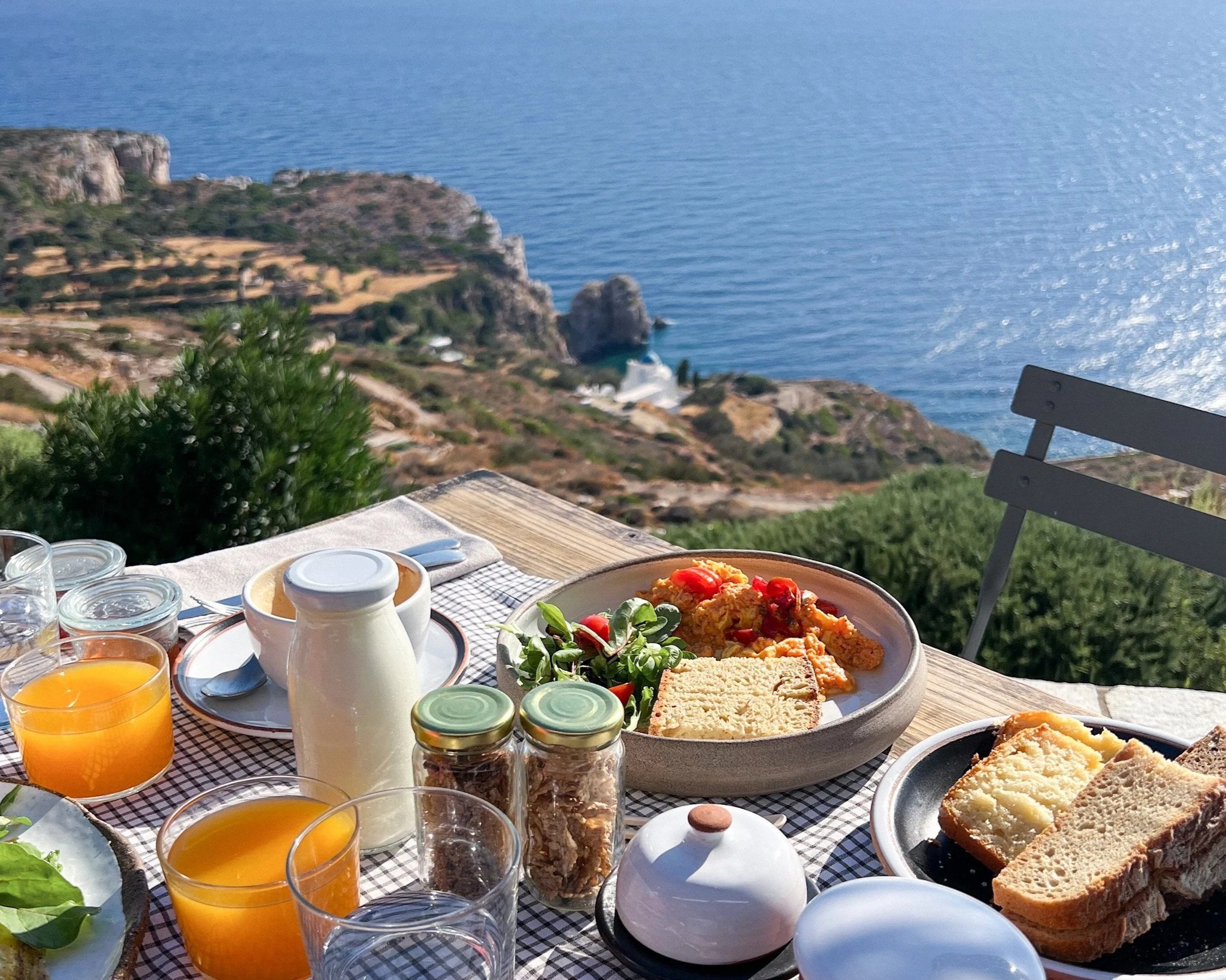 Verina Astra Sifnos breakfast with sea view