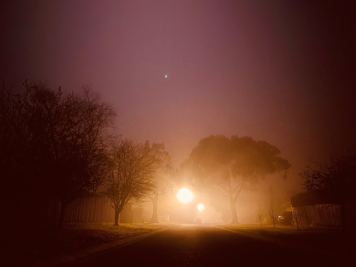 In the cold of winter, the night air frosts its way through