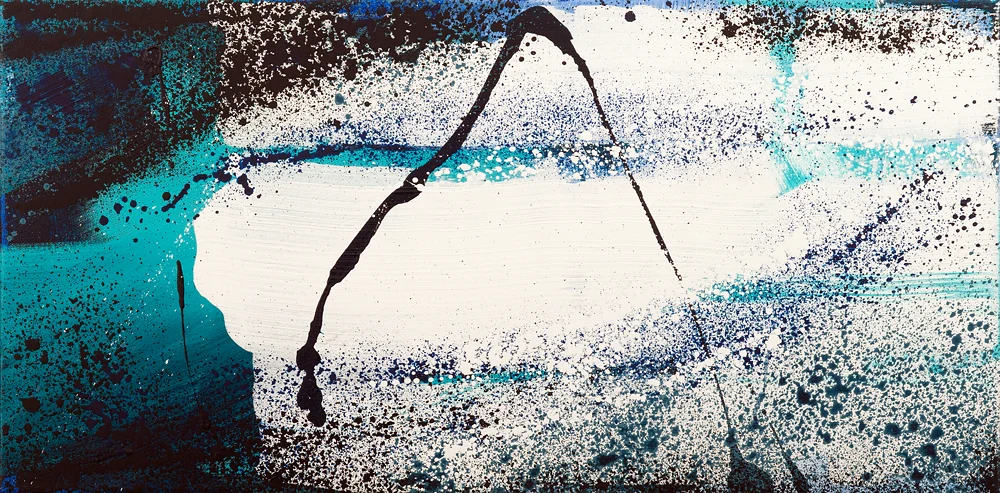 Sennen Wave Walk V (2013) 40X80cm (acrylic on canvas)