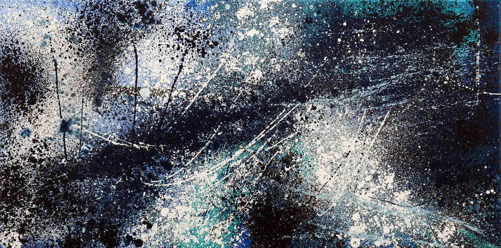 Sennen Wave Walk VIII (2013) 40X80cm (acrylic on canvas)