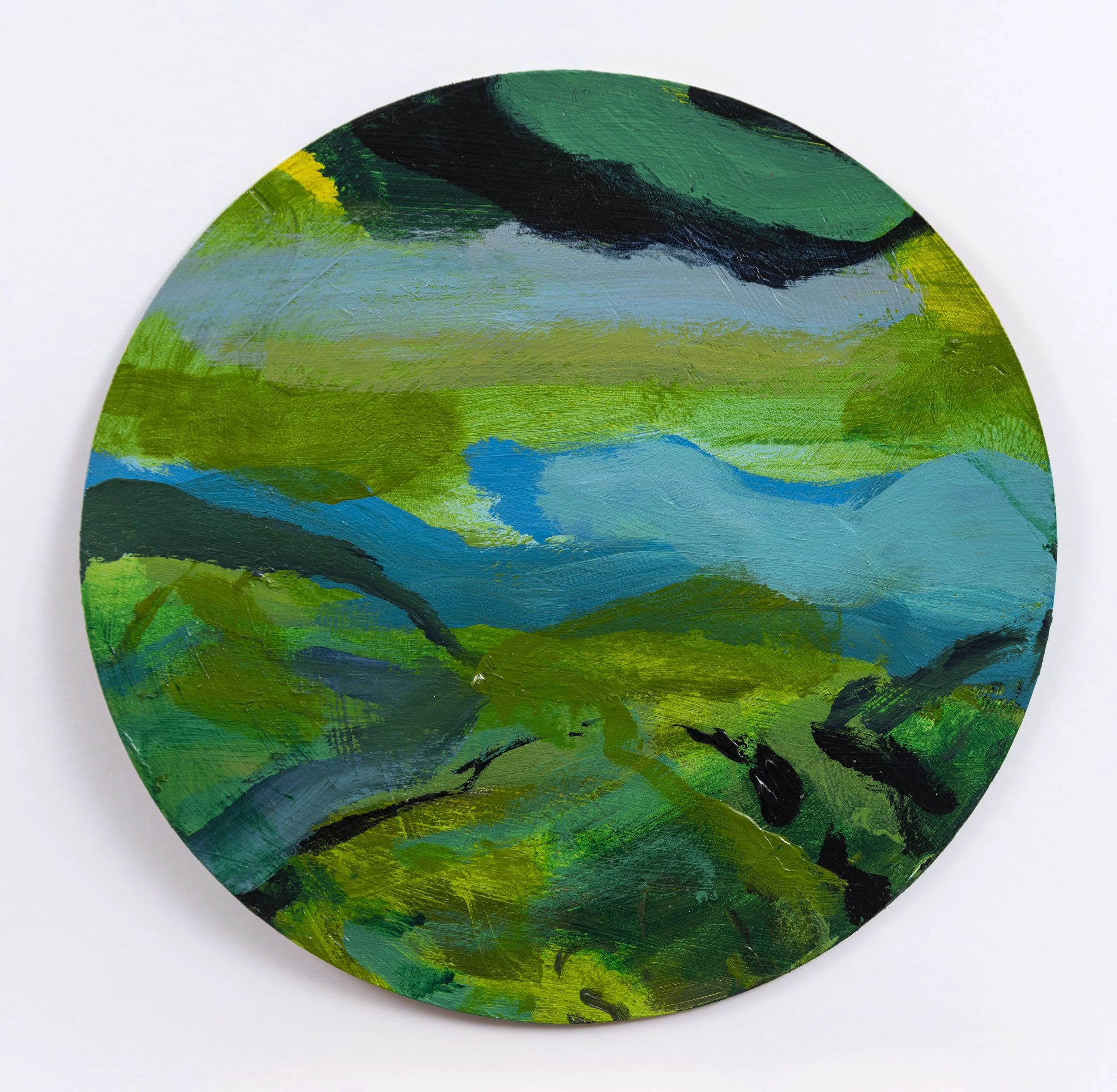 Rodmell Tondo (Le Cleris) No.2 2026 (36.6cm dia.) Acrylic on card