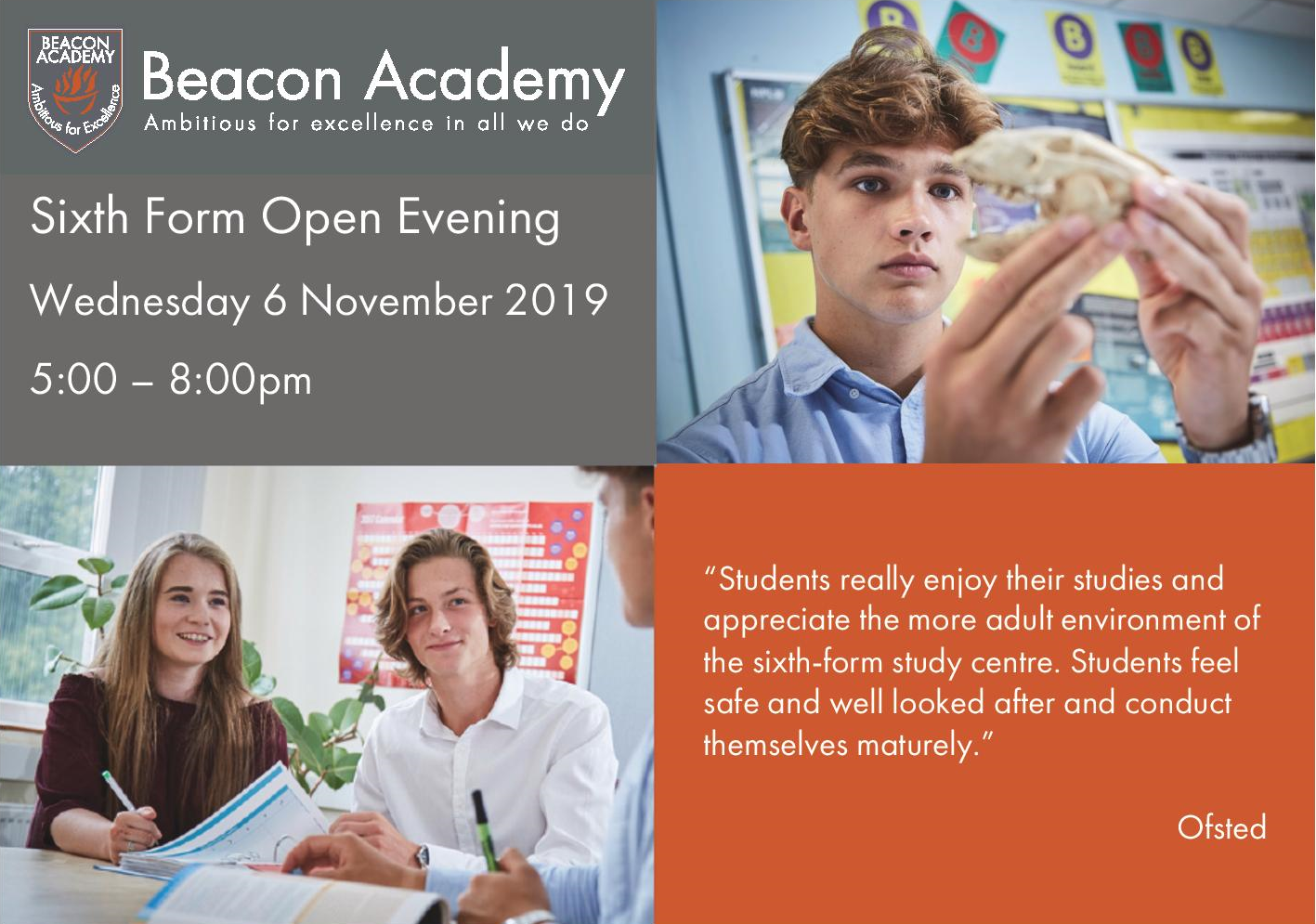 Support Local Magazine Sixth Form Open Evening 2019 landscape.png
