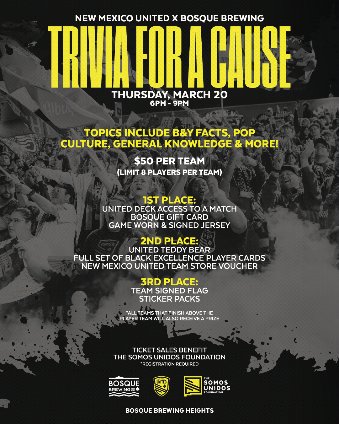 NM United x Bosque: Trivia for a Cause