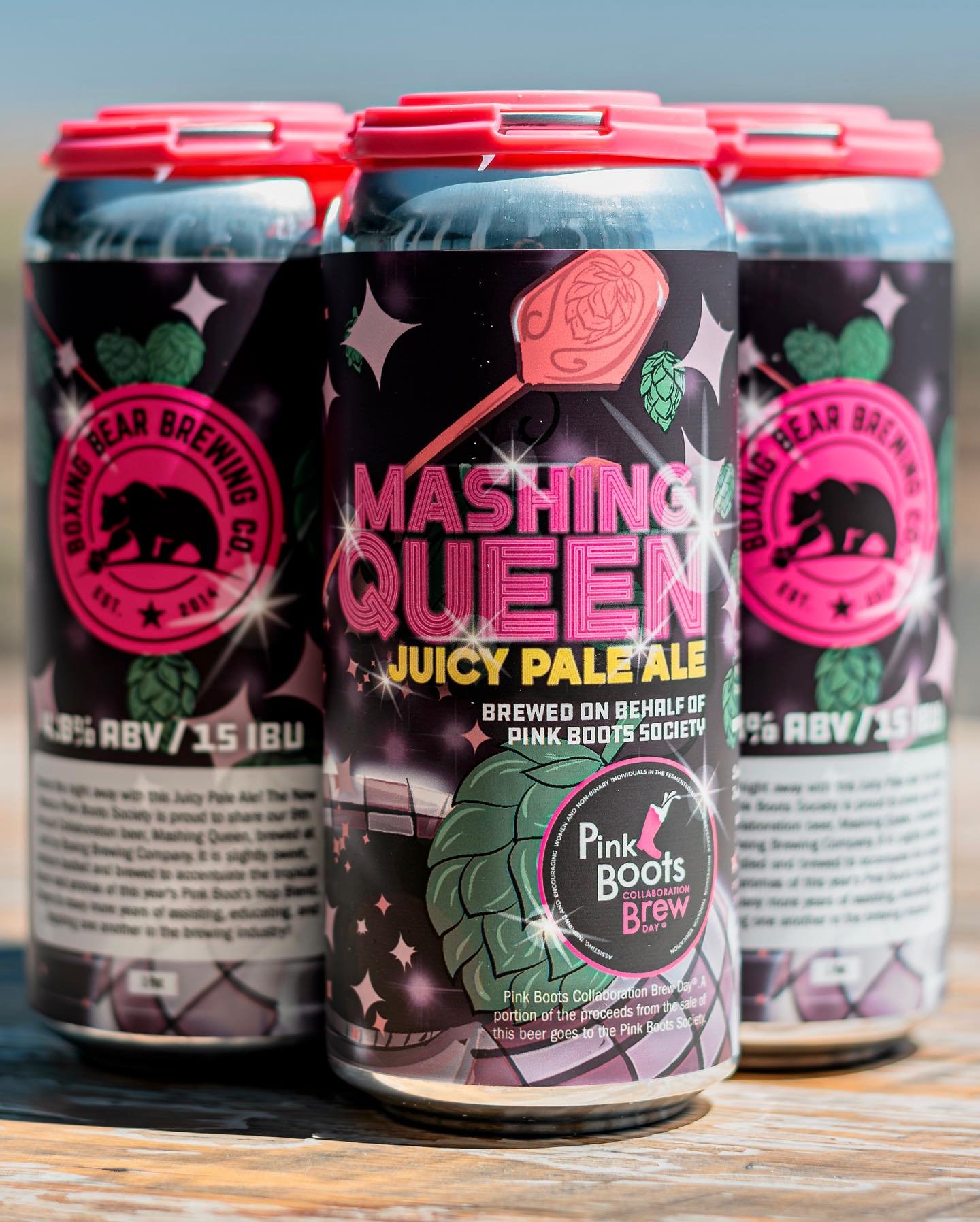 RELEASING TODAY🚨

Join us TODAY at @boxingbearbrewing&rsquo;s Firestone Taproom from 3-8pm to celebrate the release of this year&rsquo;s @pinkbootssocietynm collaboration brew, the &ldquo;Mashing Queen Juicy Pale Ale {5.6% ABV| 15 IBU}💃🪩🍻

Dance 