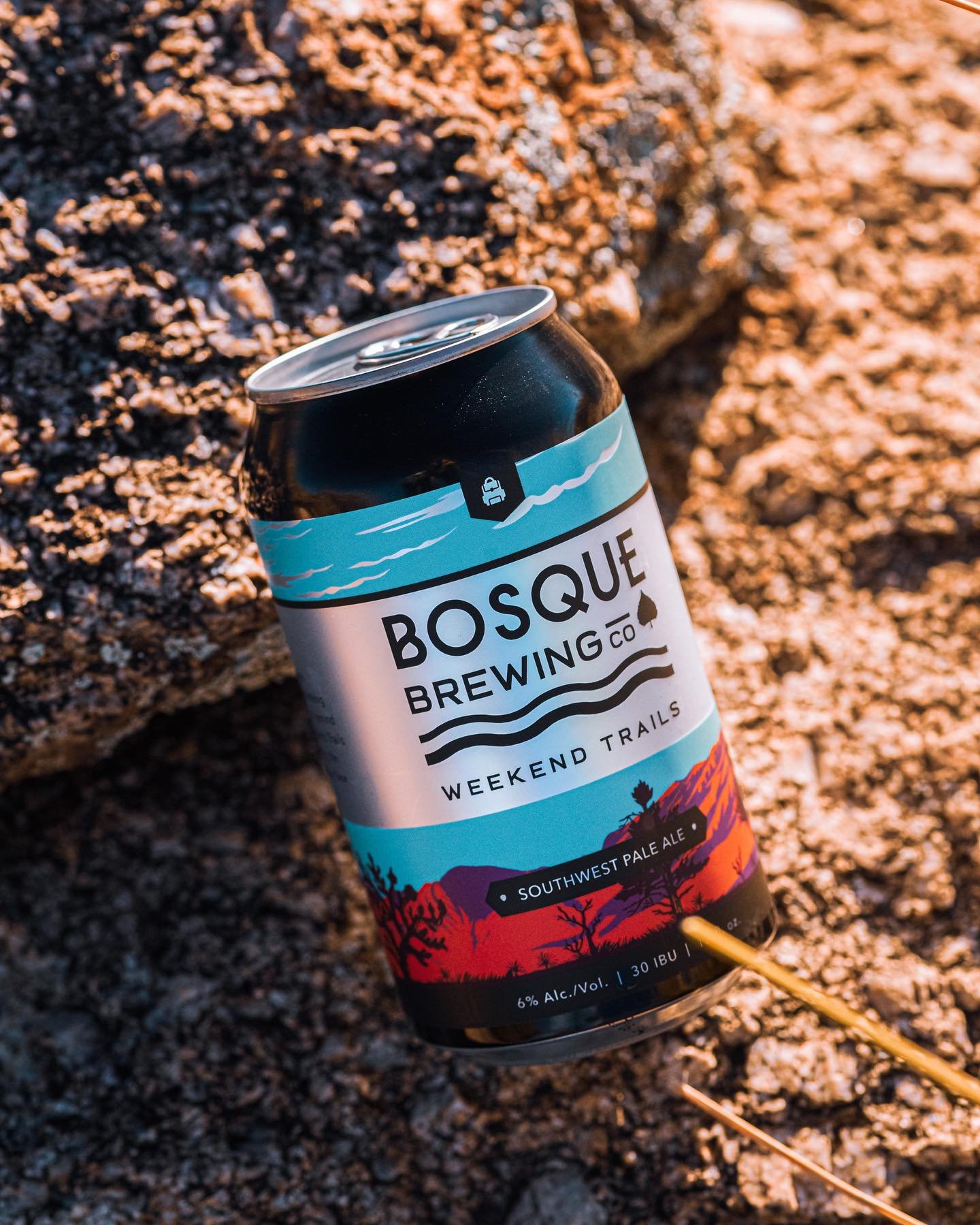 Adventure is calling, and Weekend Trails Southwest Pale Ale is your perfect companion! 🥾⛰️🍻

Draft &amp; package available now at ALL Bosque Brewing locations, including The Drinkery and @restorationpizza. Look out for it in the wild at local retai