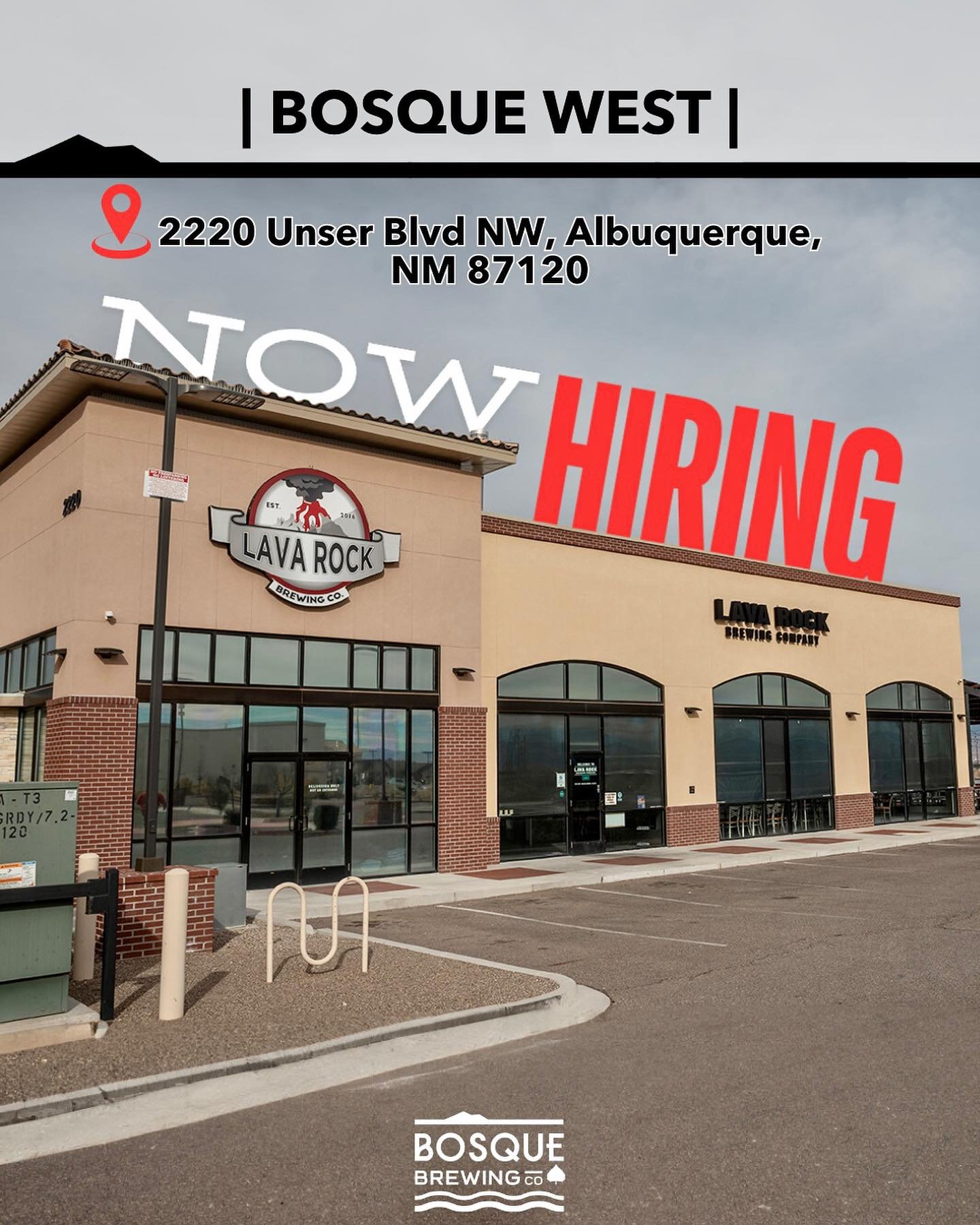 NOW HIRING AT BOSQUE WEST🚨

We&rsquo;re getting extremely close to opening our doors at Bosque West. As the final renovations continue, we are excited to announce that we have officially opened hiring for this location.  We are looking for back-of-h