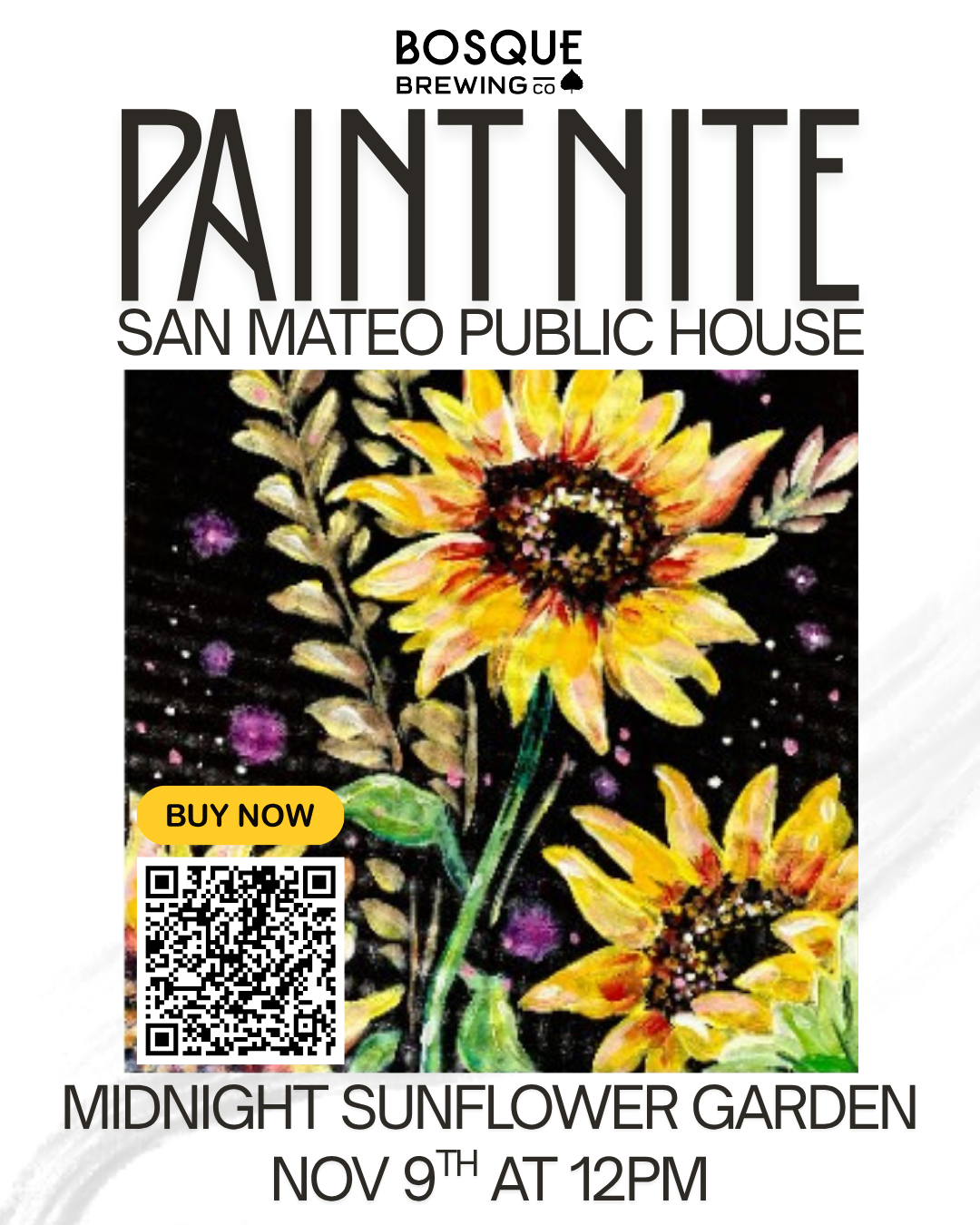 Paint Nite: Midnight Sunflower Garden