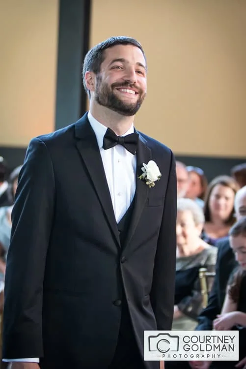 Jewish Wedding Ceremony under Floral Chuppah at The Foundry at Puritan Mill by Courtney Goldman Photography 21