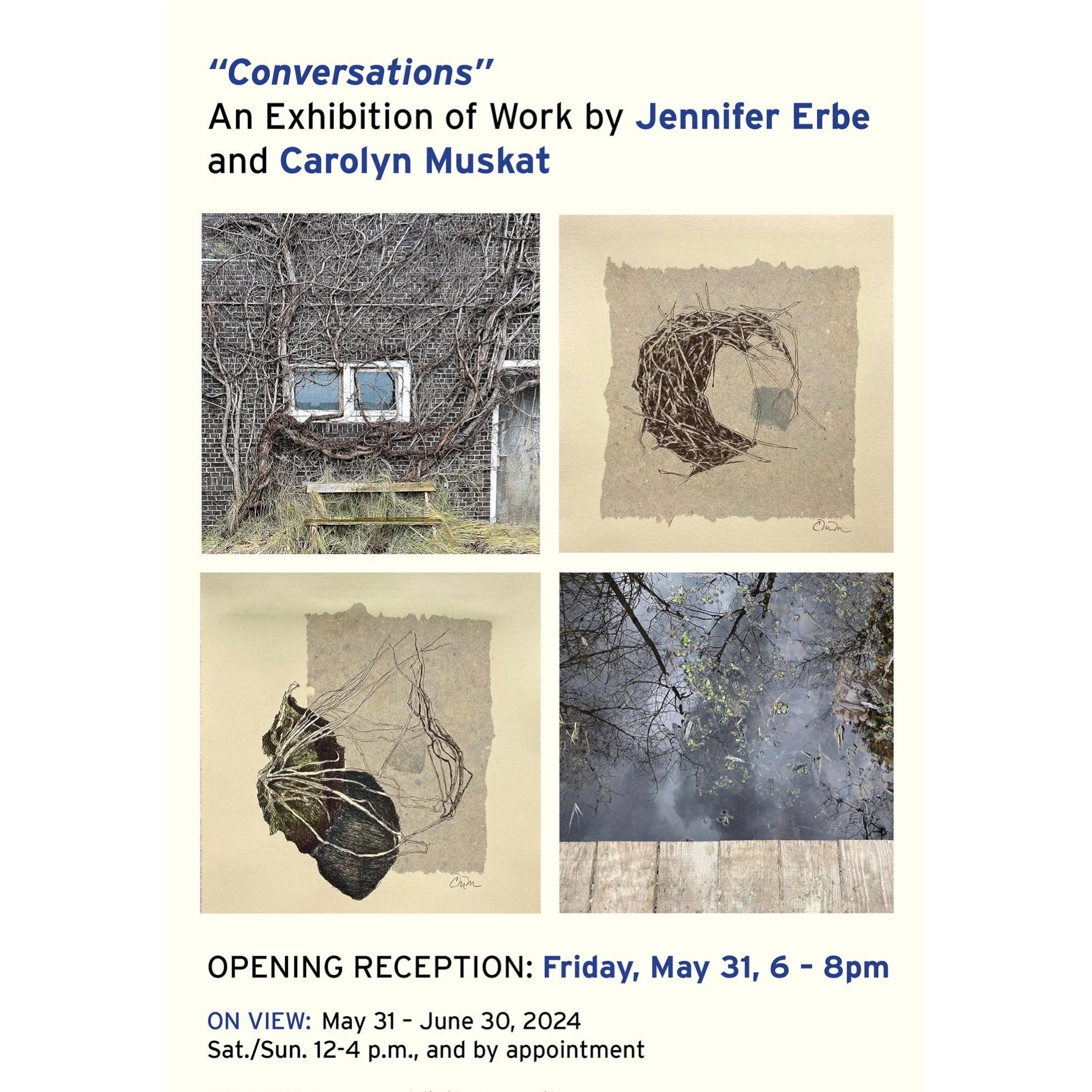 Work by Jennifer Erbe and Carolyn Muskat.