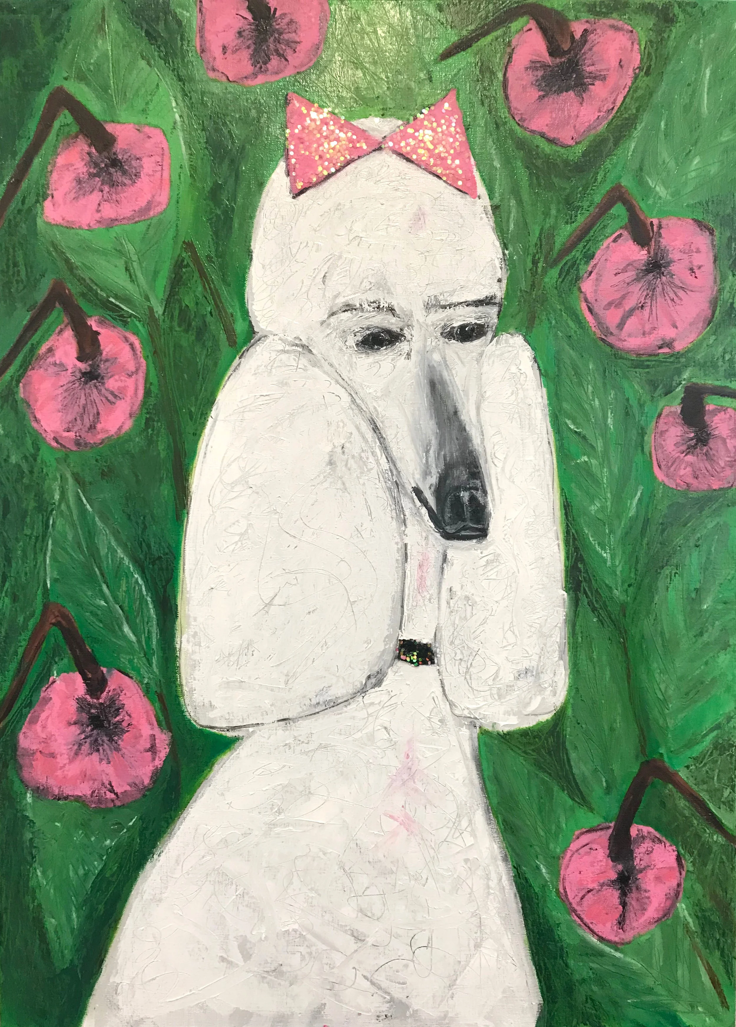 Oil on Canvas with Paillettes.JPG