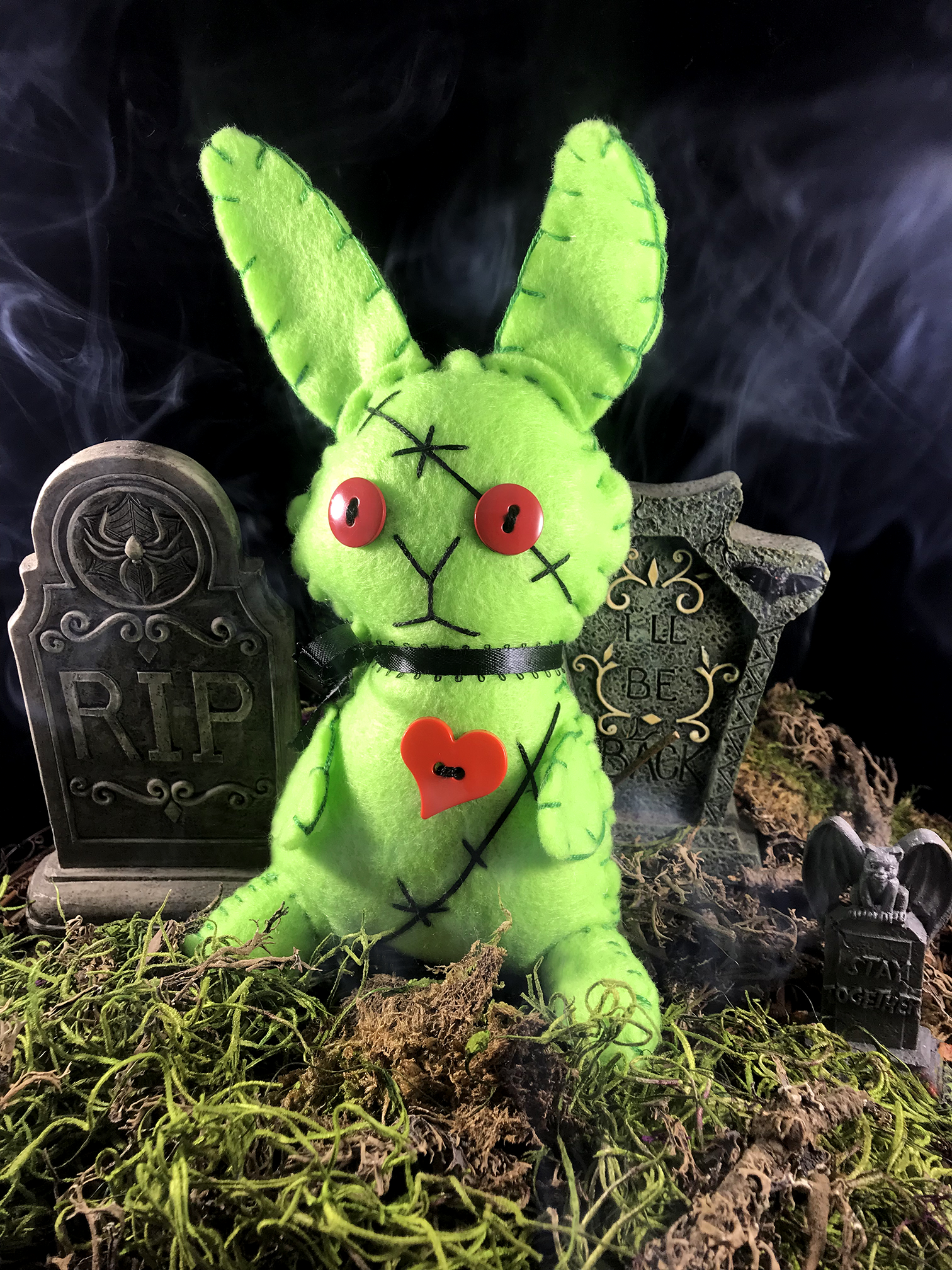 Zombie Bunny Plush - Black Demon and 