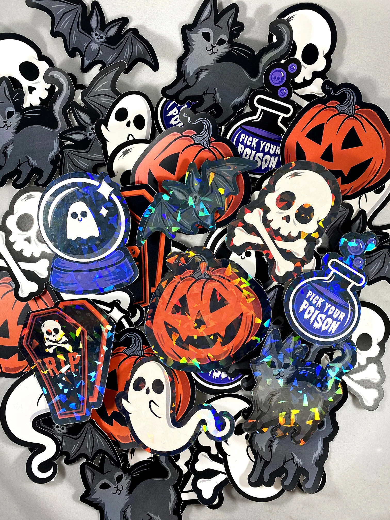 Trick or Treat Mystery Sticker Packs - with HOLO