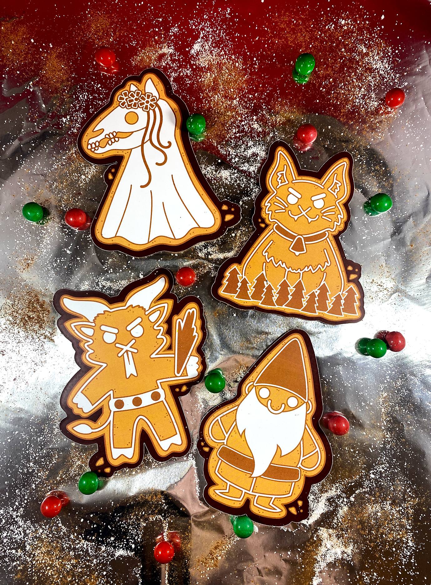 "Cookies for Krampus" Yule Beast Cookie Magnets