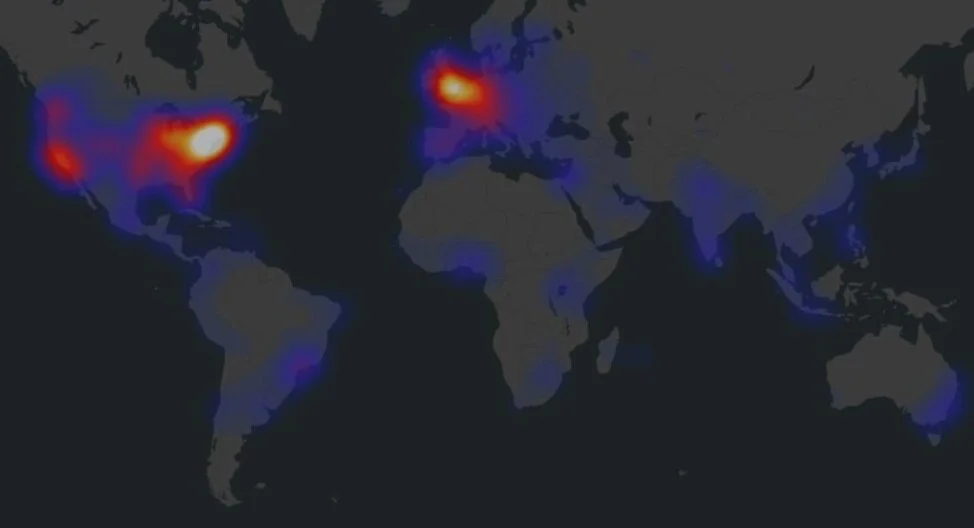 Data Visualization Society Members Heat Map