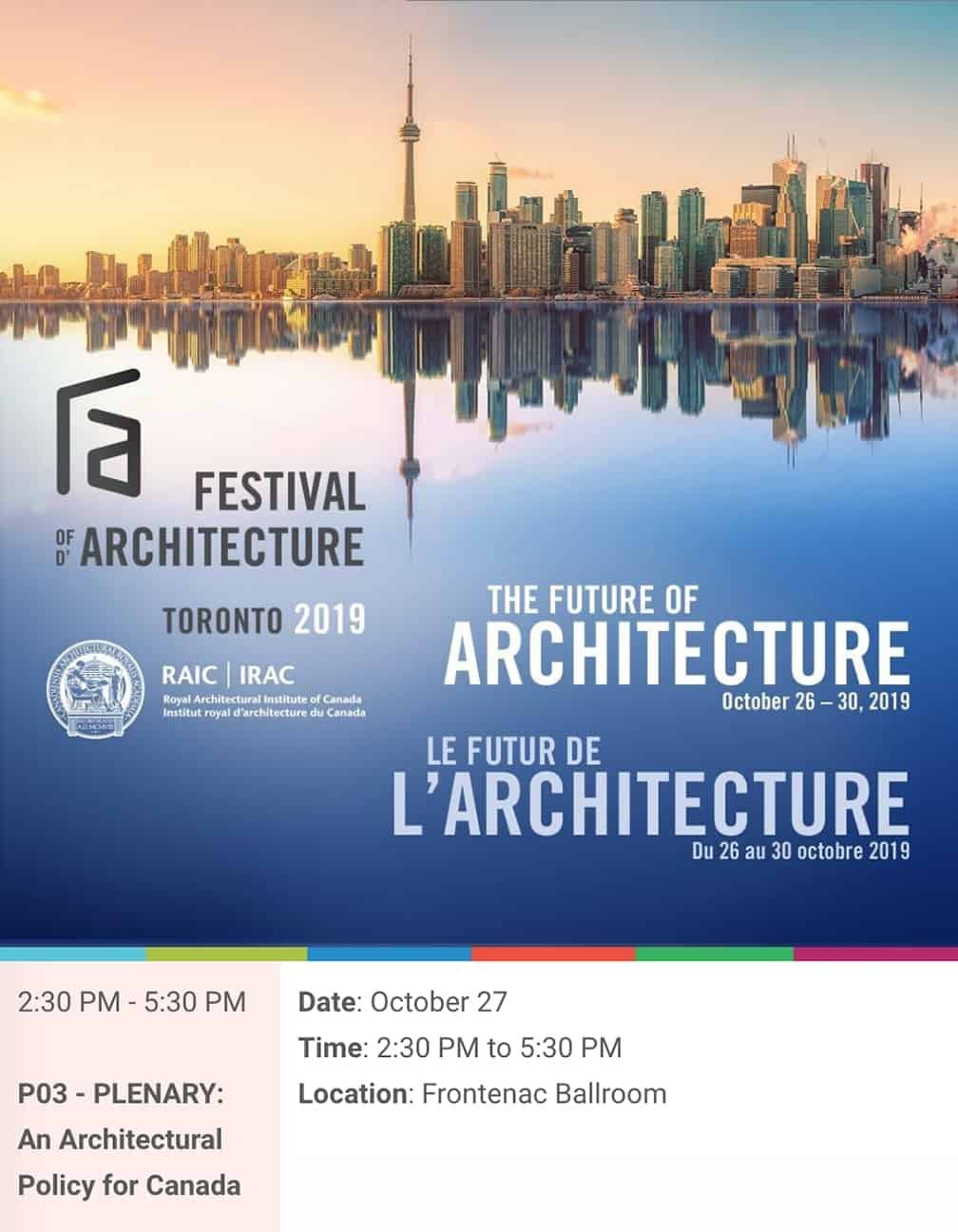 RAIC Festival, October 26-30, 2019
