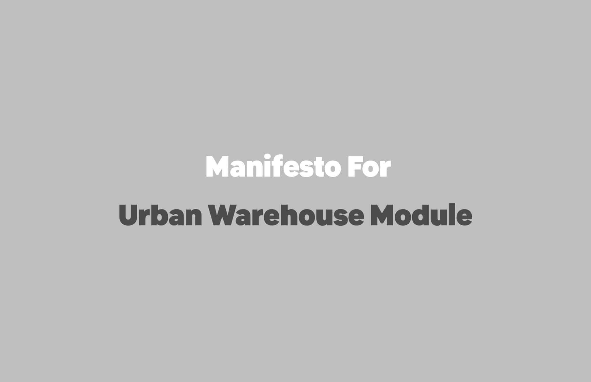   Urban Warehouse Module, Elizabeth Cook , University of Calgary 