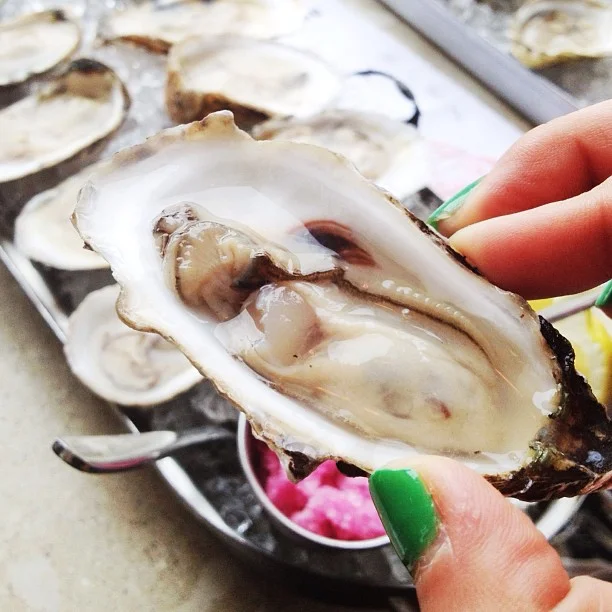 #7 Enjoying Maine oysters at Eventide Oyster Co. in Portland, ME.