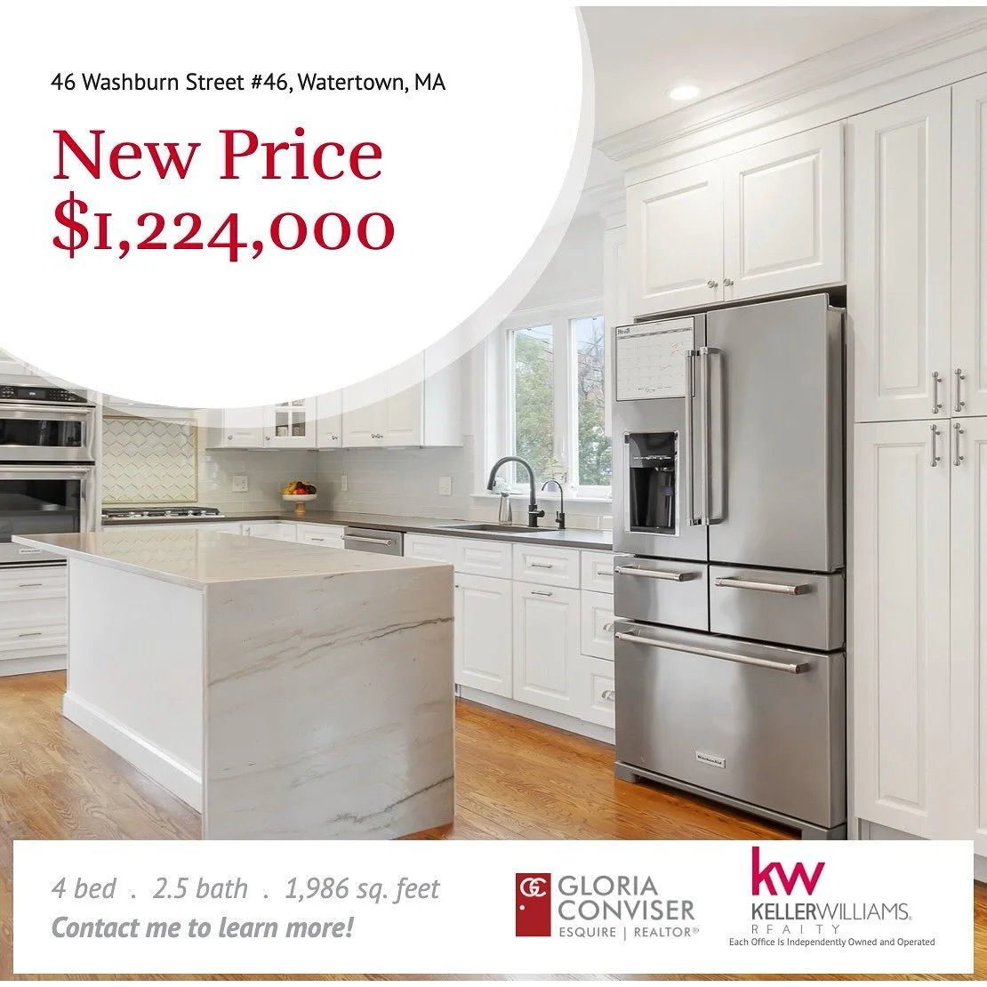 ✨ OPEN HOUSES ✨Friday 5:00-6:00;Saturday 11:00-12:00
  46 Washburn Street, Unit 46, Watertown 🏡

Where classic character meets modern luxury! This fully renovated 2018 townhome offers 3 sun-filled levels, 4 bedrooms, 2.5 baths and parking for 2 cars