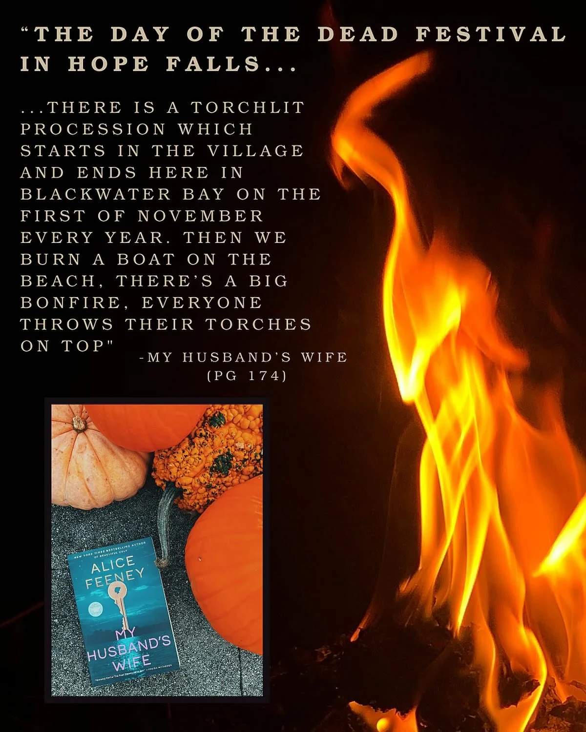 In Hope Falls, the Day of the Dead festival takes place every November 1st. Take a peek inside My Husband&rsquo;s Wife by @alicewriterland, coming 1.20.2026. Preorder your copy now!