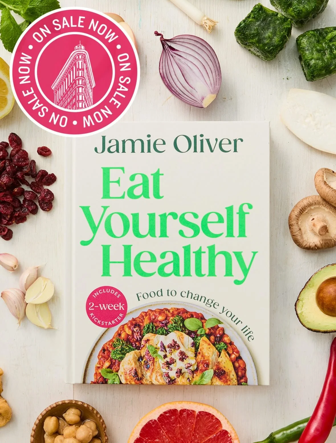 HAPPY PUB DAY TO

EAT YOURSELF HEALTHY by @jamieoliver Jamie is back with 120 incredible recipes sure to energize, satisfy, and nourish. Jamie proves that healthy eating can be joyful, generous and abundant&ndash;this is all about what you can have, 