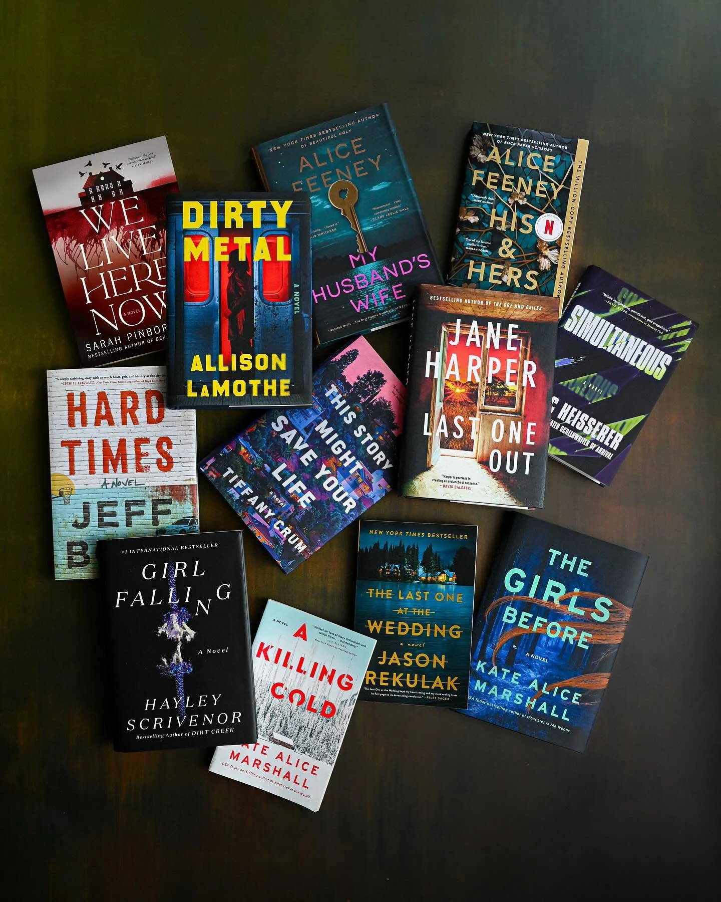 Looking for a new thriller? Sometimes you need a good mystery to pull you out of a reading rut. Here&rsquo;s some of our latest and upcoming thrillers - take your pick!

Pictured here:
We Live Here Now by Sarah Pinborough
Dirty Metal by Allison LaMot