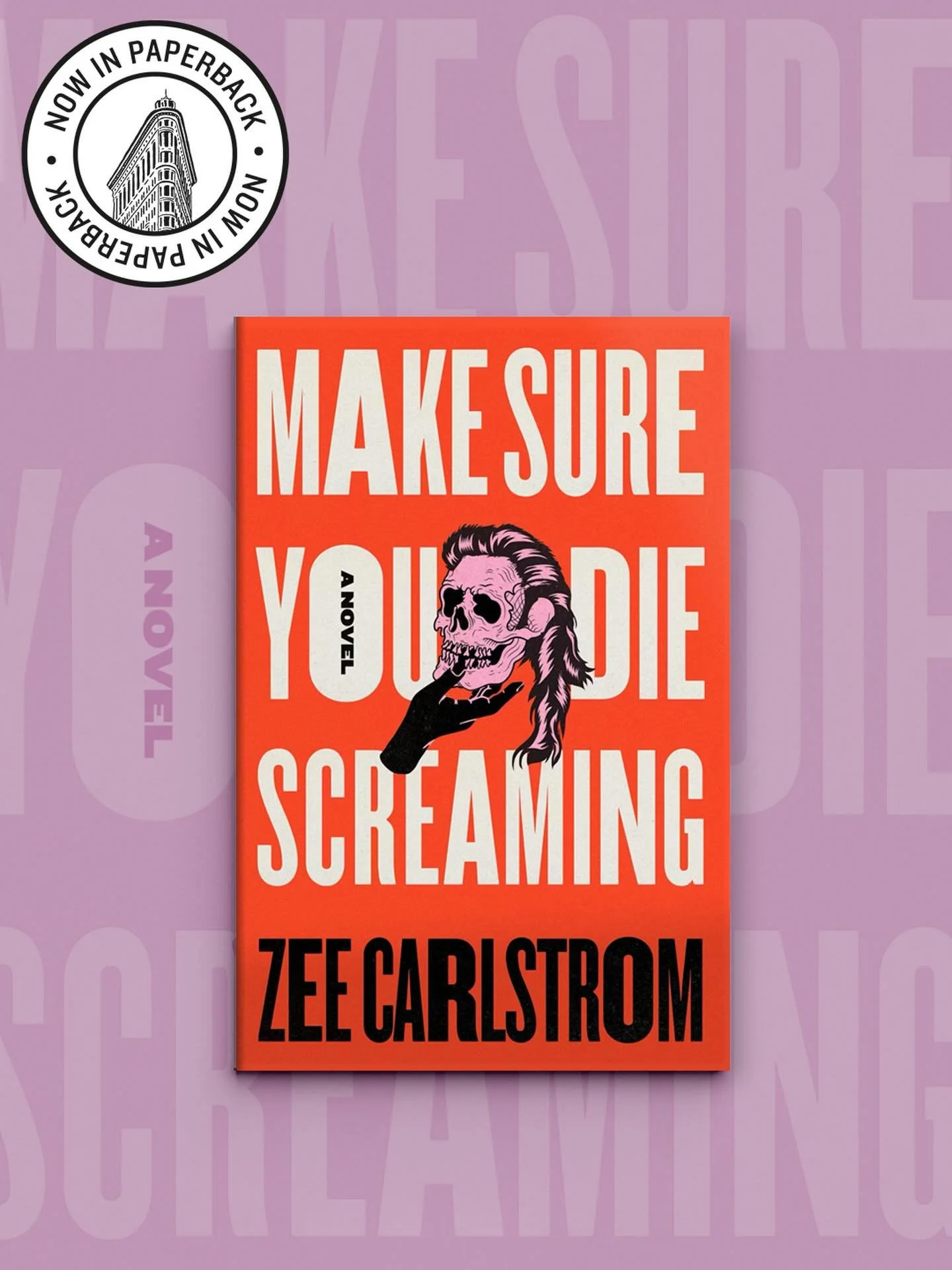 HAPPY PUB DAY TO
The paperback of MAKE SURE YOU DIE SCREAMING by @zeecarlstrom An electrifying debut about a nonbinary corporate burnout embarking on a road trip from Chicago to Arkansas to find their conspiracy-theorist father, who has gone missing.
