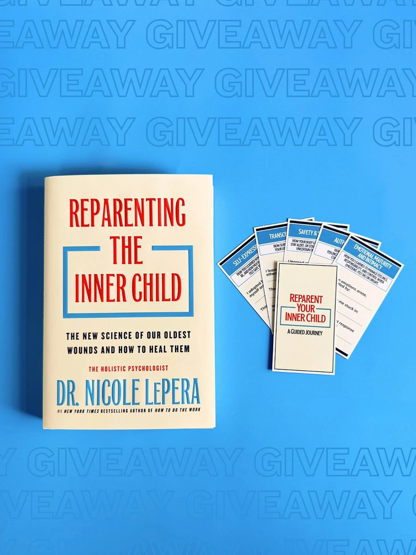 GIVEAWAY ALERT 🚨

We&rsquo;re giving away copies of REPARENTING THE INNER CHILD by @the.holistic.psychologist plus exclusive Reparent Your Inner Child Conversation Starter decks to FIVE lucky readers! 

To enter:
Follow @flatiron.books 
Tag a friend