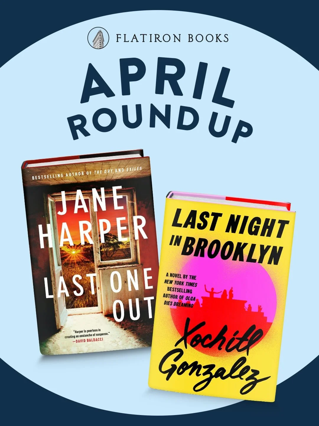 We have two highly anticipated fiction titles coming out this month!

April 14th: From the NYT bestselling author of The Dry @janeharperauthor, LAST ONE OUT follows Ro who returns to her dying hometown in rural Australia on the anniversary of her son