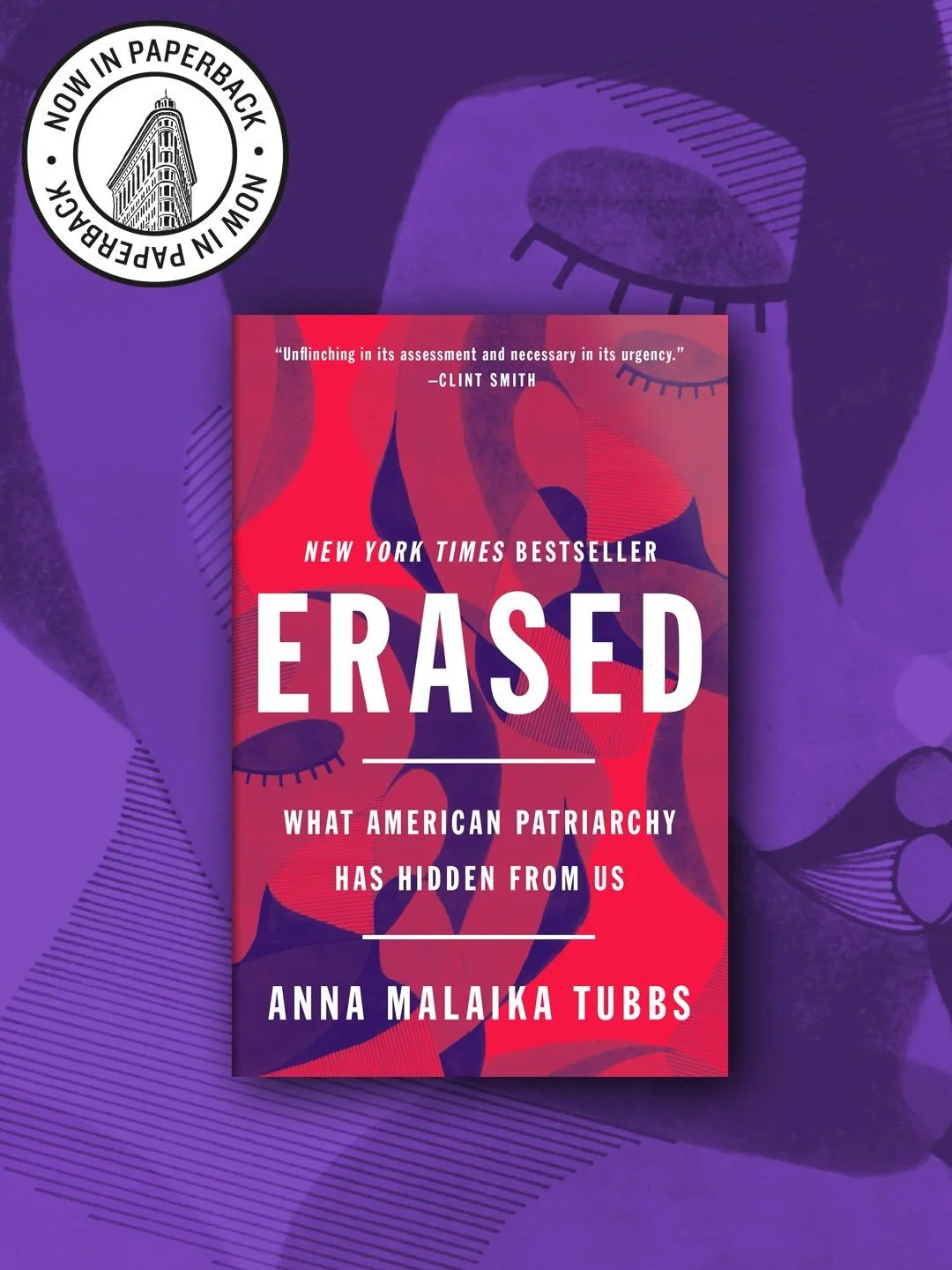 Happy paperback pub day to

ERASED by Anna Malaika Tubbs! Tubbs examines how patriarchy has shaped American society since the founding of the United States. She explores how the Constitution reinforced inequality by excluding women, protecting slaver
