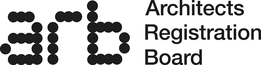 ARB logo. ARB registered architect.