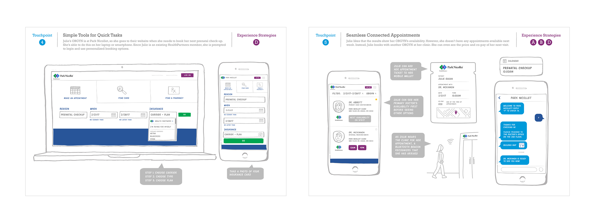 Touchpoint 4: Simple Tools for Quick Tasks Touchpoint 5: Seamless Connected Appointments