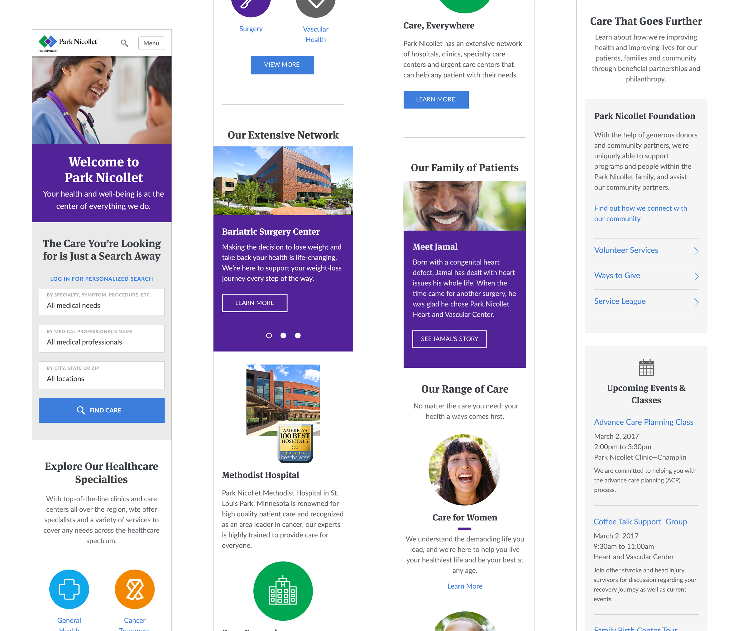 In detailing this strategy, we’ve explored the mobile experience alongside desktop, especially with consideration to how this flow will carry through to a user’s appointment and after.