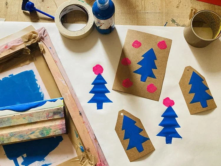 Screen Printing: Christmas Cards, Wrapping Paper & Tags