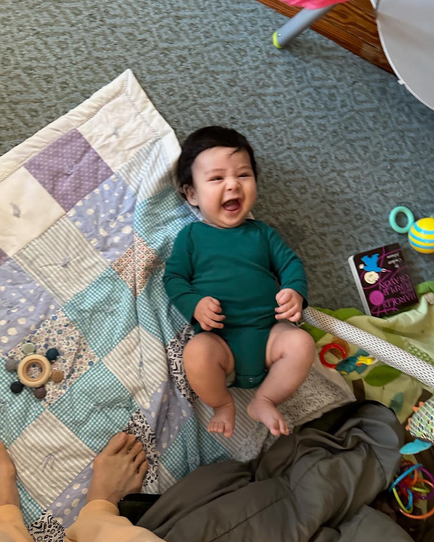 Homer is 6 months old!
This past month from 5 to 6 months was the absolute hardest. I was surprised by that because many people cheerily imply some kind of linear progress back into mental stability after the newborn phase. Returning to work and real